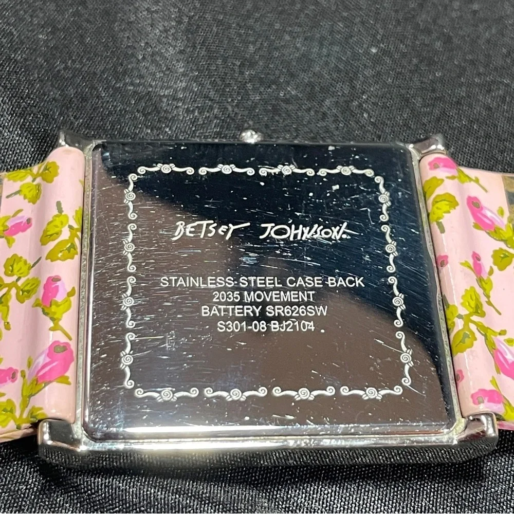 Betsey Johnson Pink Floral Women's Watch